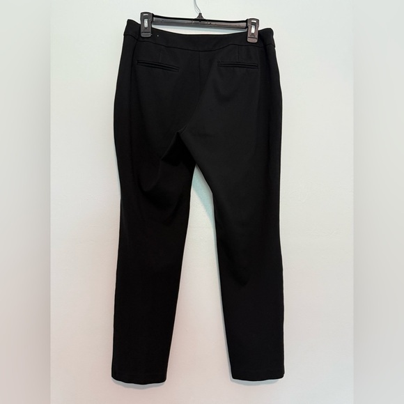 J. McLaughlin Ponte Pull On Ankle Pants Womens 10 Black Zip Front Pockets - Picture 5 of 6